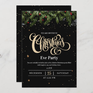 Invitation de Noël de Noël de luxe