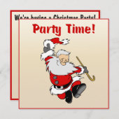 Invitation de Noël de Père Noël de danse (Devant / Derrière)