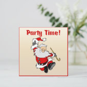 Invitation de Noël de Père Noël de danse (Debout devant)