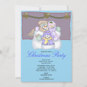 Invitation de Noël de Snowman (Devant)