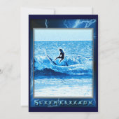 Invitation de Noël de Surfing Père Noël (Dos)