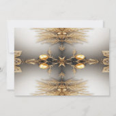 Invitation de Noël décorative or unique (Dos)