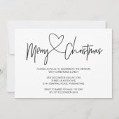 Invitation de Noël Déjeuner de Noël Invitation (Devant)