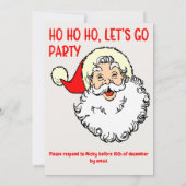 Invitation de Noël d'entreprise Père Noël Office (Dos)