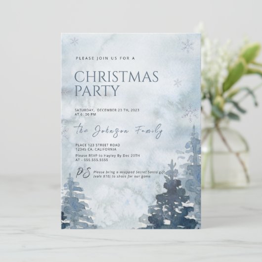 Invitation de Noël d'hiver (Debout devant)