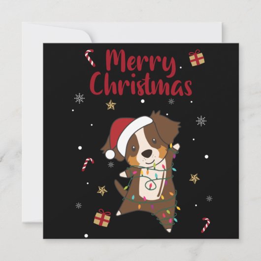 Invitation de Noël d'hiver de Berger Australien Me (Devant)