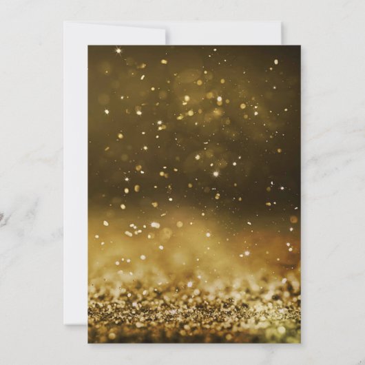 Invitation de Noël doré (Dos)