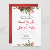 Invitation de Noël du mariage (Devant / Derrière)