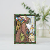 Invitation de Noël du Père Noël vintage (Debout devant)