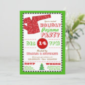 Invitation de Noël du pyjama de vacances (Debout devant)