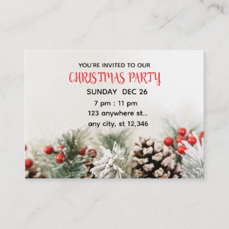 Invitation de Noël élégante