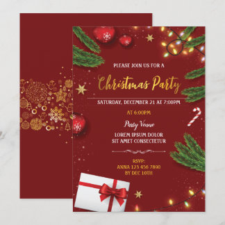 Invitation de Noël élégante
