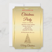 Invitation de Noël élégante et douce en or (Devant)