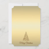 Invitation de Noël élégante et douce en or (Dos)