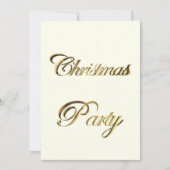 Invitation de Noël Elégante Faux Gold White (Devant)