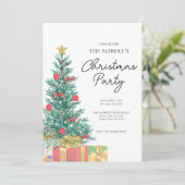 Invitation de Noël élégante personnalisée (Debout devant)