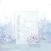 Invitation de Noël en acrylique flocon de neige gi