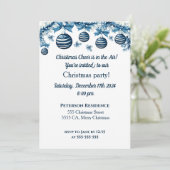 Invitation de Noël en bleu et blanc (Debout devant)