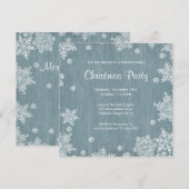Invitation de Noël en bois rustique (Devant / Derrière)