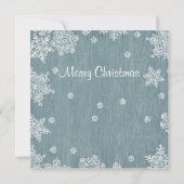 Invitation de Noël en bois rustique (Dos)