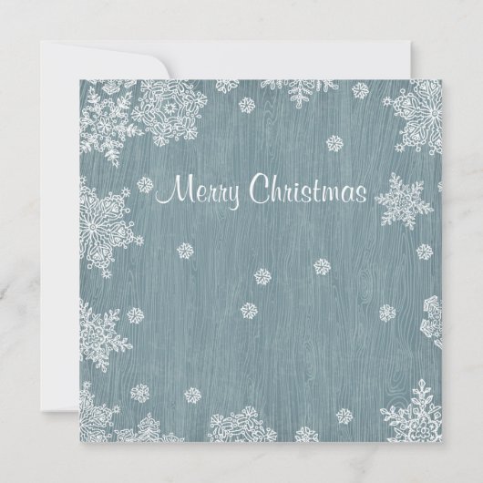 Invitation de Noël en bois rustique (Dos)