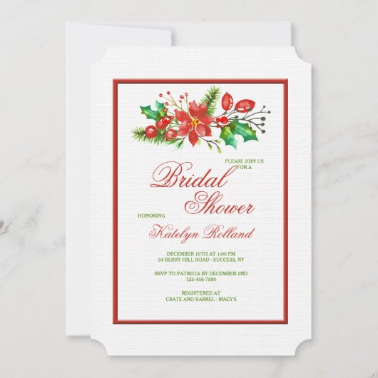 Invitation de Noël en guirlande (Devant)