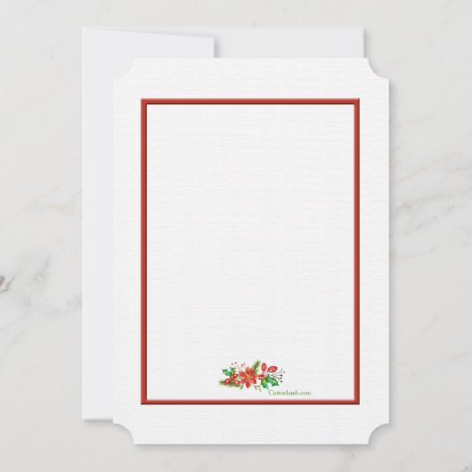 Invitation de Noël en guirlande (Dos)