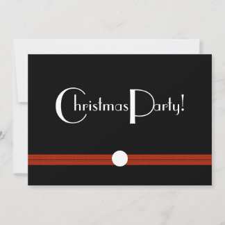 Invitation de Noël en noir et blanc