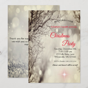 Invitation de Noël festive élégante