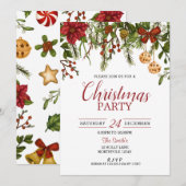 Invitation de Noël, Fête d'entreprise (Devant / Derrière)