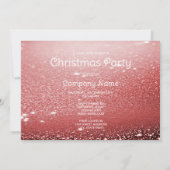 Invitation de Noël Feuille Rouge (Dos)