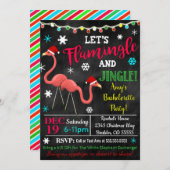 Invitation de Noël Flamant rose (Devant / Derrière)