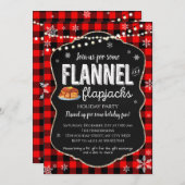 Invitation de Noël Flannel et Flapjacks (Devant / Derrière)