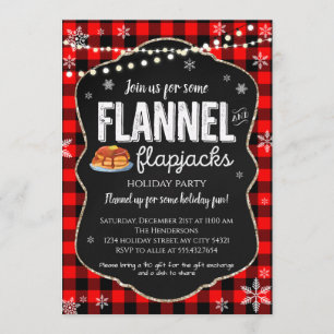 Invitation de Noël Flannel et Flapjacks