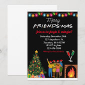 Invitation de Noël Friendsmas ! Amusant, Mignon (Devant / Derrière)