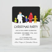 Invitation de Noël Gang Fête (Debout devant)