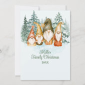 Invitation de Noël Gnome (Dos)