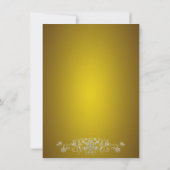 Invitation de Noël Gold & White Snowflake (Dos)