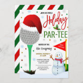 Invitation de Noël Golf Party (Devant / Derrière)