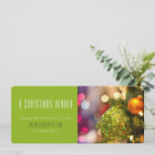 Invitation de Noël Green Bauble (Debout devant)