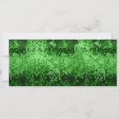 Invitation de Noël Green Disco Parties scintillant (Dos)