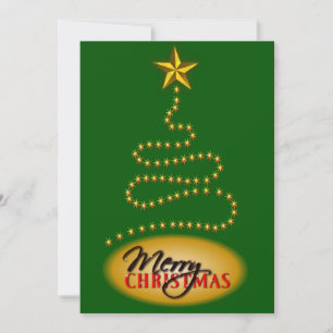 Invitation de Noël Green et Gold Party Invitation