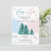 Invitation de Noël hiver Genre Revele Fête (Debout devant)