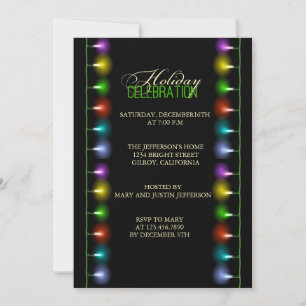 Invitation de Noël illuminée