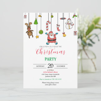 Invitation de Noël imprimable moderne