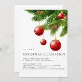 Invitation de Noël imprimable, Noël moderne (Devant / Derrière)