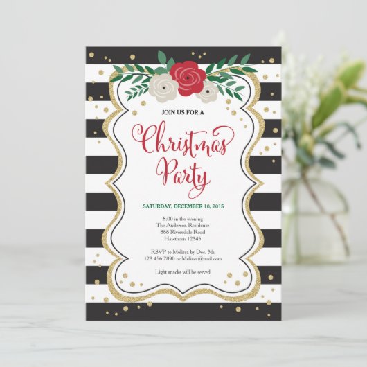 Invitation de Noël, Invitation de fête de Noël (Debout devant)