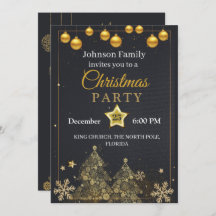 Invitation de Noël | Invitation d'or