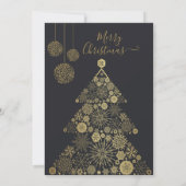 Invitation de Noël | Invitation dorée (Dos)
