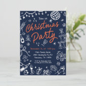 Invitation de Noël, Invitation tirée à la main (Debout devant)